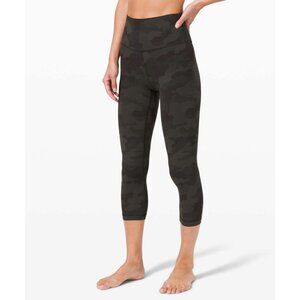 Lululemon Align Crop *21" Heritage 365 Camo Dark Olive Multi size 10